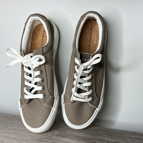 Like new New Republic Taupe Sneakers - Picture 2 of 6